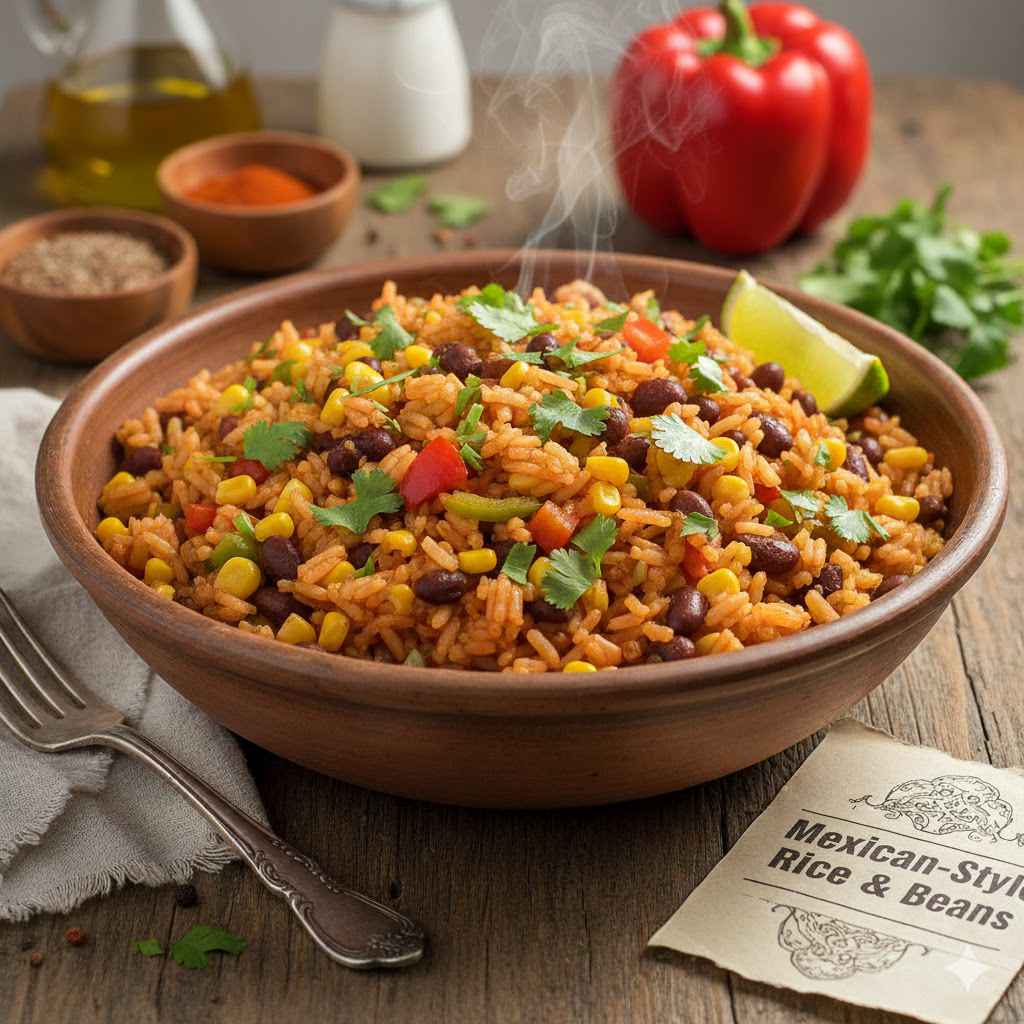 mexican inspired rice and beans